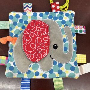 TaGgies Baby‎ Lovie Security Multicolor Ribbons Flat Blanket Elephant Teether